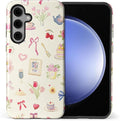 for Samsung Galaxy S25 Plus Case, HL2 Aesthetic Bow Preppy Collage Hybrid 2 by Unknown