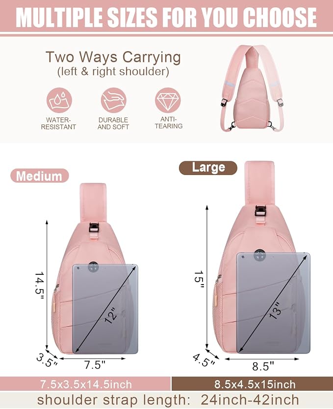 Pritent Crossbody Bags for Women Men Trendy Sling Bag Backpack Casual Chest Bag - Image 2