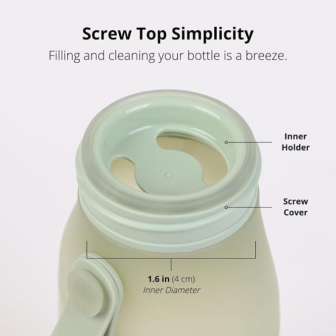 BLUE GINKGO Collapsible Water Bottle – Lightweight, Foldable Silicone Bottles - Image 5