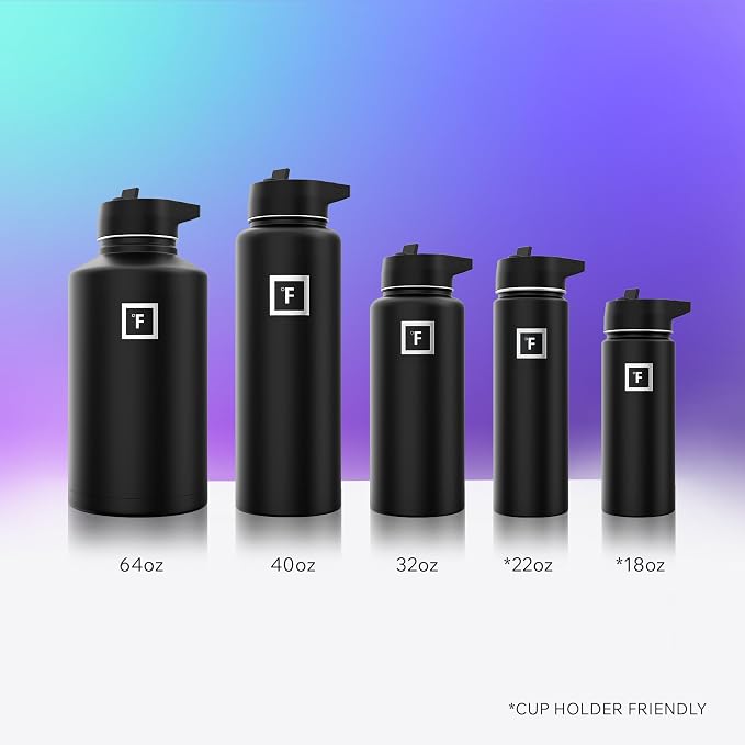 IRON °FLASK Camping & Hiking Hydration Flask - 40 oz Cobalt - Image 6