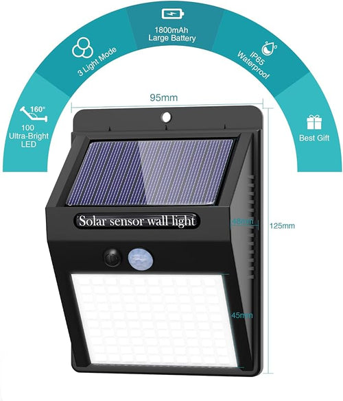12 Pack Solar Lights Outdoor, 3 Modes/100LED Wireless IP65 Waterproof Solar - Image 2