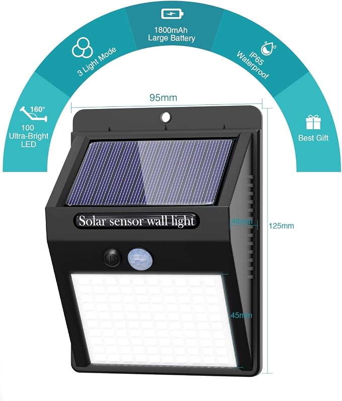 2 Pack Outdoor Solar Motion Lights - Image 2