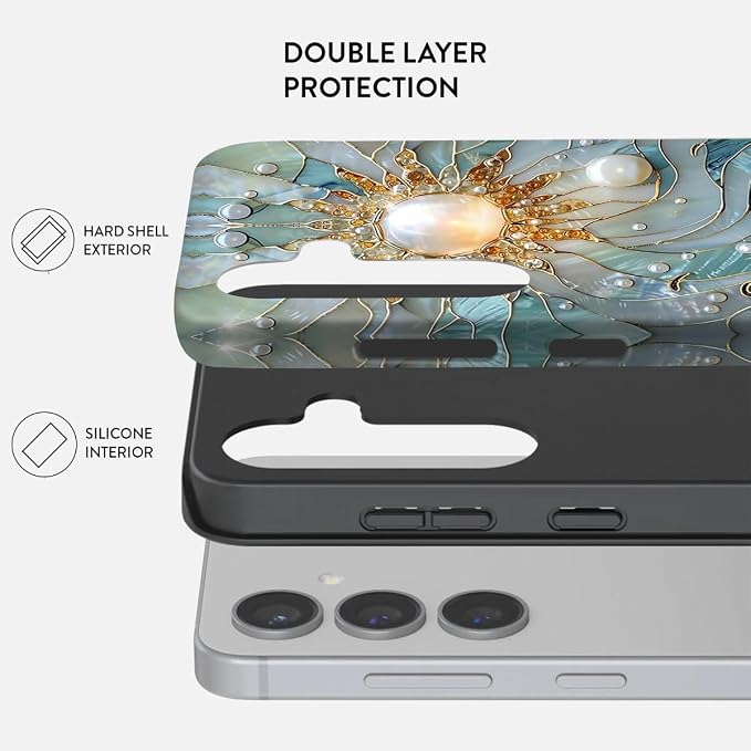 Compatible for Samsung Galaxy S25 FE 5G Case, Dual Layer Heavy Duty 2 in 1 - Image 2