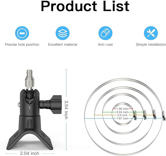 No-Drill Outdoor Pole Mount, Pole Mount Compatible - Image 8