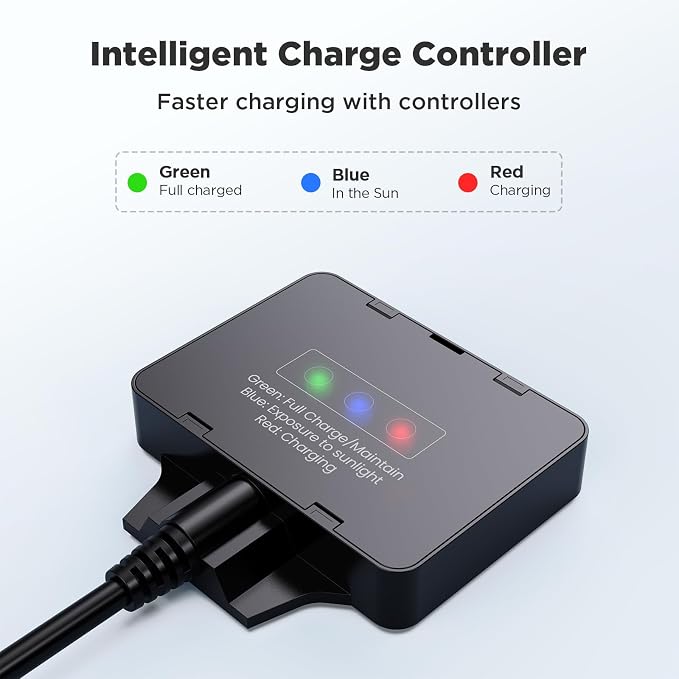 30W Smart Solar Battery Charger Maintainer, Callsun 2PCS 15W 12V Waterproof - Image 3
