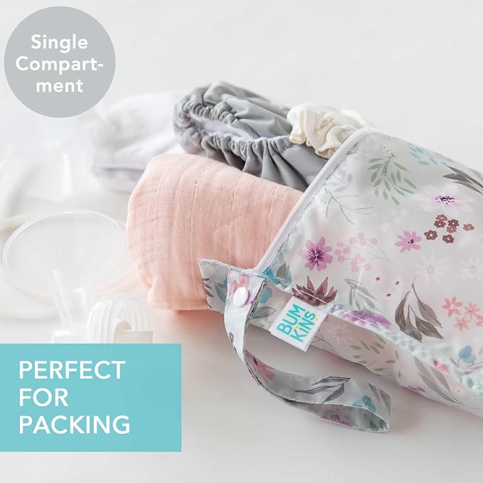 Bumkins Waterproof Wet Bag for Baby, Swim Suit, Cloth Diapers, Pump Parts - Image 3