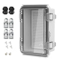 LeMotech Electrical Box, IP67 Waterproof Hinged Clear Cover Stainless Steel by LeMotech