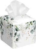 Tissue Box Cover Square, Eucalyptus Leaves Leaf Tissue Box Holder Waterproof by Unknown