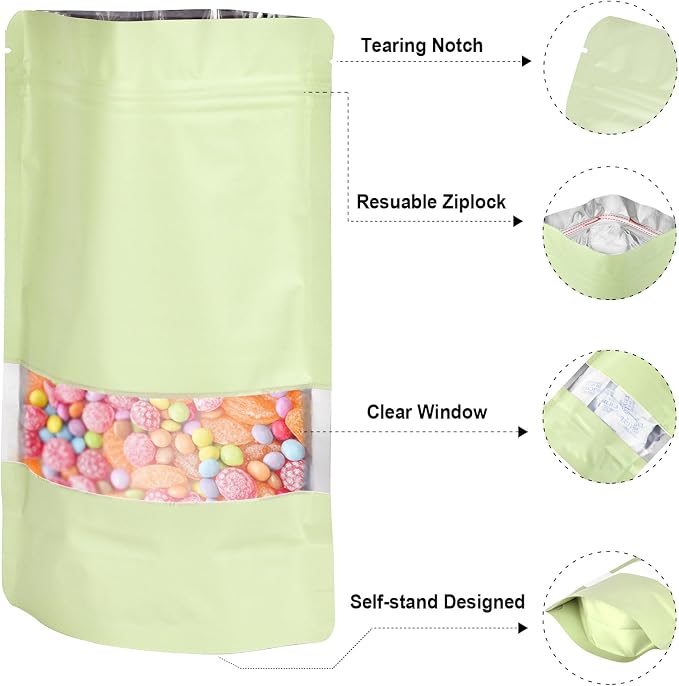 4.7"x7.8" 120pcs Mylar Bags for Food Storage, Smell Proof Bag - Image 3