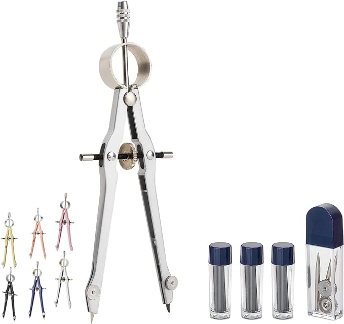Mr. Pen- Professional Compass for Geometry, Extra Lead, Metal Compass, Compass by MrPen