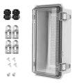 LeMotech Electrical Box, IP67 Waterproof Hinged Clear Cover Stainless Steel by LeMotech