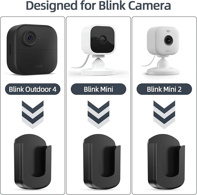 5 Pack Blink Camera No Drill Wall Mount Bracket, Adhesive Mount - Image 2