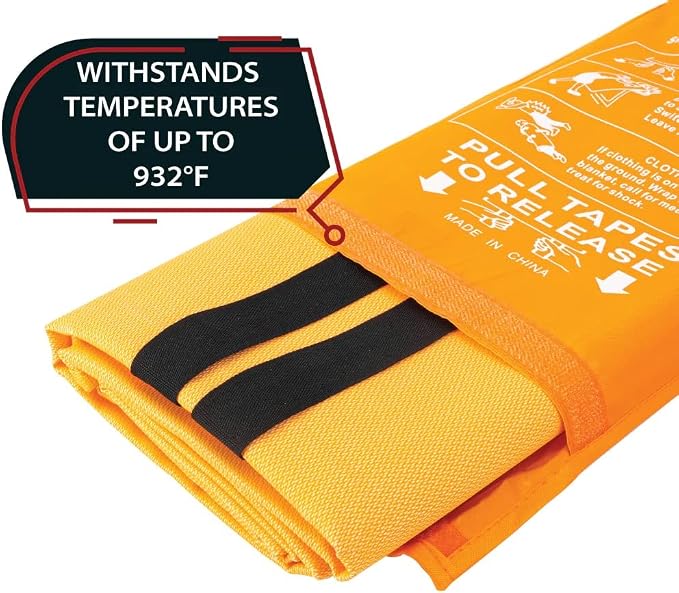 Parcil Safety SB-100 Silicone Coated Emergency Fire Blanket Emergency Kit Fire - Image 3