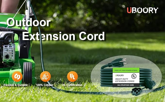 Outdoor Extension Cord Waterproof 100 FT, Flexible 100% Copper 3 Prong - Image 6