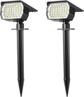 WENATY Solar Spot Lights Outdoor Waterproof IP65, 2 Pack Landscape Spotlights by WENATY