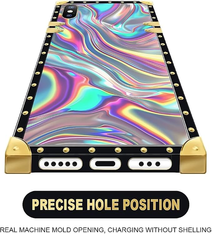 Compatible with iPhone Xs Max Case, Holographic Abstract Iridescent Textures - Image 5
