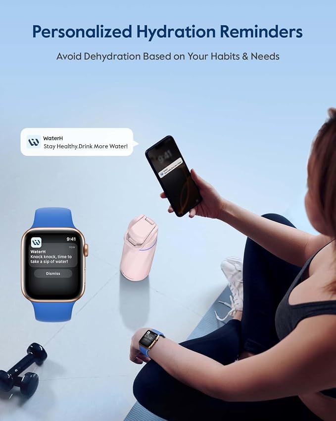 BOOST Smart Water Bottle that Reminds You to Drink, 24oz BPA-Free Stainless - Image 2