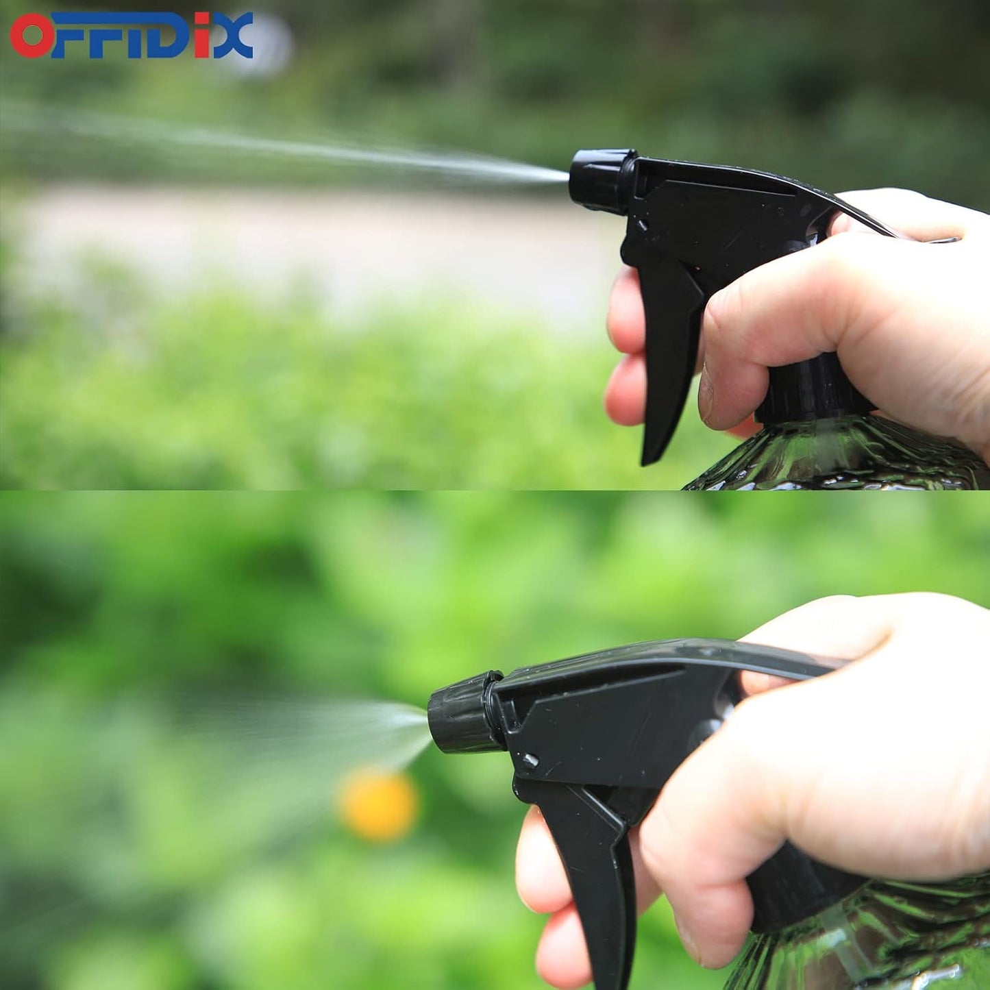 OFFIDIX Glass Spray Bottle,Plant Mister,Pressure Watering Can,Water Spray Bottle with Adjustable Nozzle,0.43L/15.17oz Handheld Spray Bottles for Outdoor Indoor Garden,Cleaning Solutions