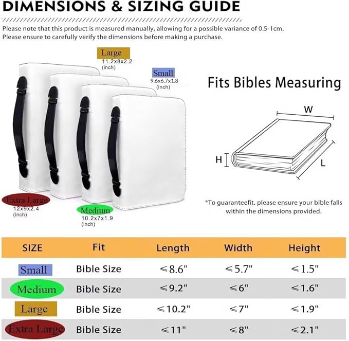 Large Bible Cover Case for Women Men Amercan Flag and Cross PU Leather Bible - Image 3