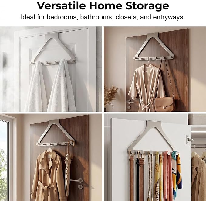 Over-The-Door Hanger Organizer, 2026 New Modern Over Door Hook, Heavy Duty Door - Image 7
