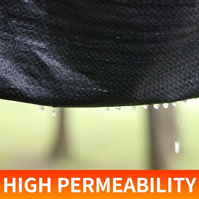 LIUJIAYI 2.4oz-3FTx300FT Weed Barrier Landscape Fabric - Durable Weed Block Gardening Ground Cover Mat, Woven Geotextile Fabric for Underlayment, Commercial Driveway Stabilization, Weed Control Cloth