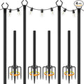 AILBTON 10Ft String Light Poles 4 Pack, Light Poles by AILBTON