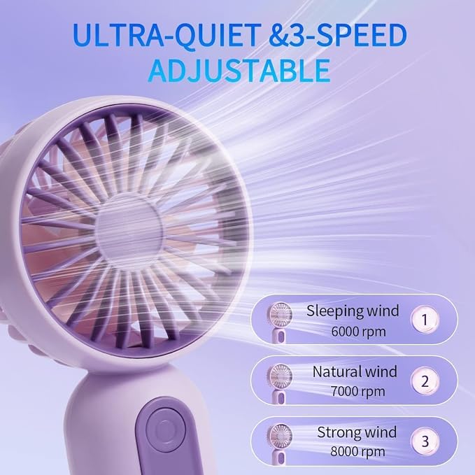VanSmaGo [Portable Mini Fans 6-pack Handheld Personal Small Fan - Image 3