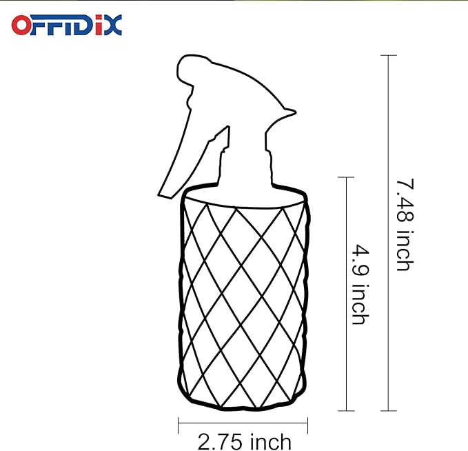 OFFIDIX Glass Spray Bottle, Plant Mister,Pressure Watering Can, Water Spray Bottle with Adjustable Nozzle, 0.35L/11.8oz Handheld Spray Bottles for Outdoor Indoor Garden, Plants, Cleaning Solutions