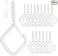 15 Pcs White Eye Hooks Screw Heavy Duty, Ceiling Hooks by Unknown