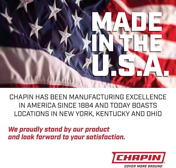 Chapin 22000 Made in USA Value Pack of 2 Units, 1 Gallon Lawn and Garden Pump Pressured Sprayer, for Spraying Plants, Garden Watering, Lawns, Weeds and Pests, Translucent White