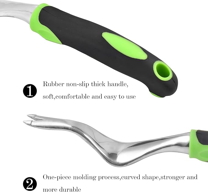 Weed Puller Tool, Garden Weeding Tools, Heavy Duty Hand Weeder with Ergonomic Handle, Garden Weeding Removal Weed Puller Manual Root Lifter Weeder for Lawn Farmland Transplant Gardening Bonsai