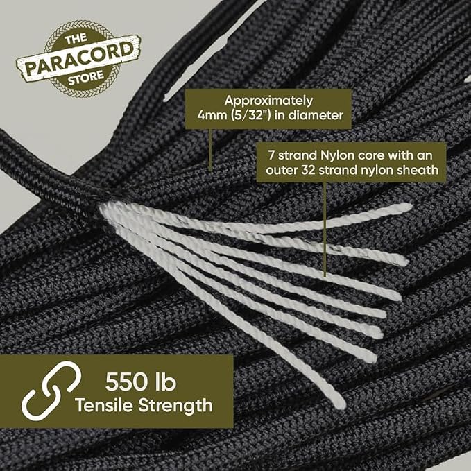 The Paracord Store | Type III 550 Paracord - 250 FT Spool - Image 3