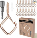 30 Pcs Rose Gold Eye Hooks Screw Heavy Duty, Ceiling Hooks by Unknown