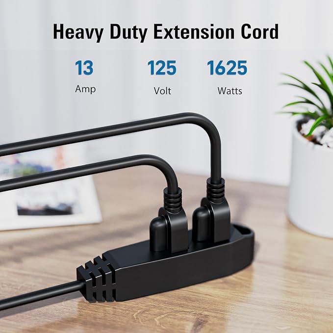 K KASONIC - 50-Feet 3 Outlet Extension Cord, ETL/UL Listed, 16/3 SJTW 3-Wire - Image 2