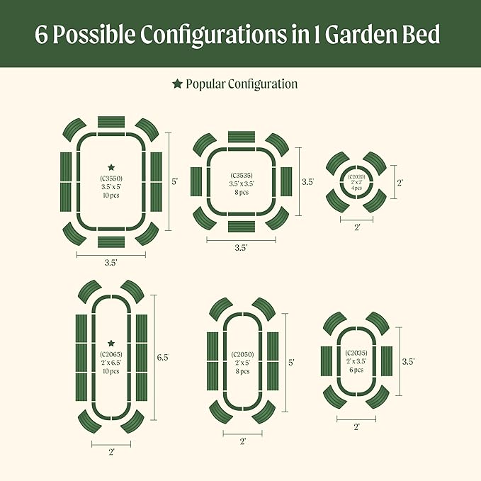 Vego garden Aluzinc Raised Garden Bed Kits, 17" Tall 6 in 1 Modular Metal Raised Planter Bed for Vegetables Flowers Patio Ground Planter Box, Sunlit Oak