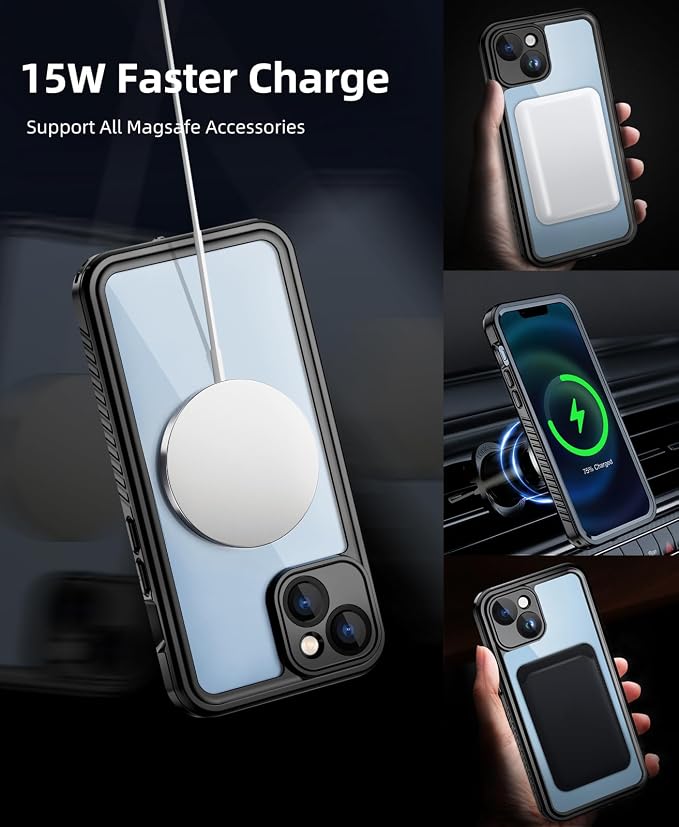 Beeasy for iPhone 14 Waterproof Case Compatible - Image 3