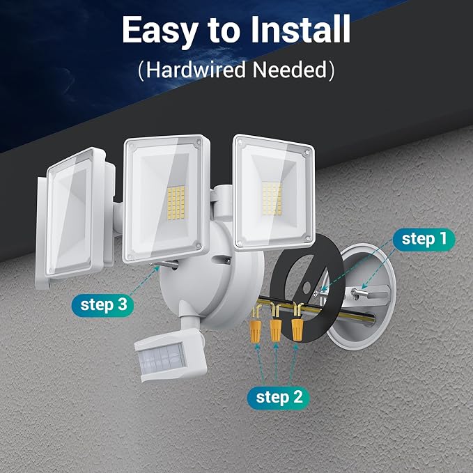 USTELLAR 100W 10000LM LED Security Lights Motion Sensor Outdoor, Remote Control - Image 7