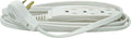 Woods SlimLine Indoor Flat Extension Cord, 8 Ft, 16 Gauge Right Angle Plug by Woods