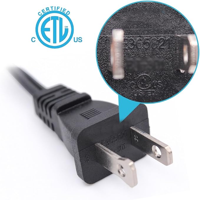 Short Extension Cord 1 FT, US Male/Female Power Cable - Image 3