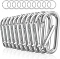 sprookber 3" Aluminum Carabiner D Ring, Caribeener Clips, Spring Snap Hook by Sprookber