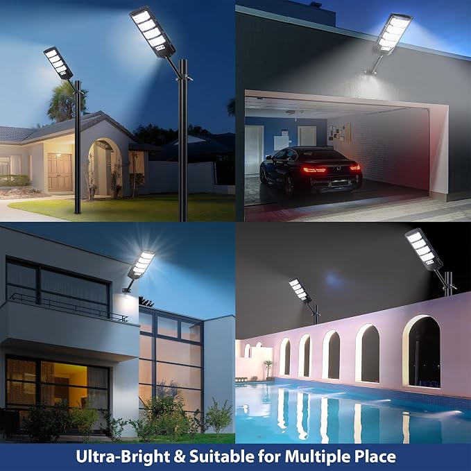 Yusist 6 Pack Solar Street Lights Outdoor Waterproof, 6500K LED Motion Sensor - Image 7