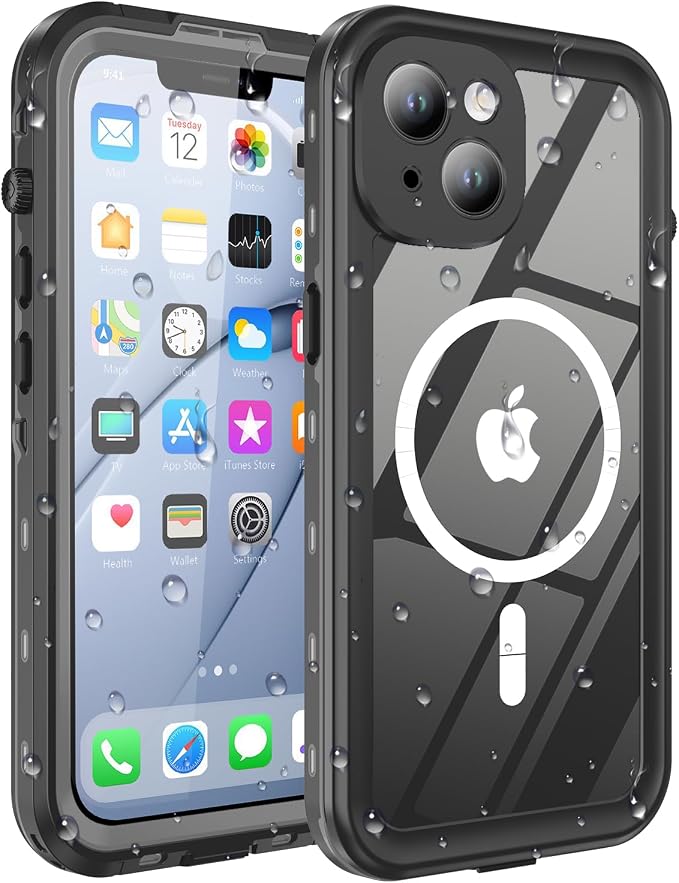 for iPhone 14 Plus Case Waterproof, Full-Body Hard Case Built-in by Comboproof