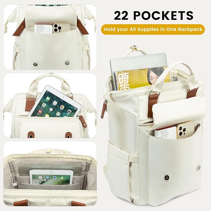 LOVEVOOK Laptop Backpack for Women Work Travel Commuter Backpack Business - Image 2
