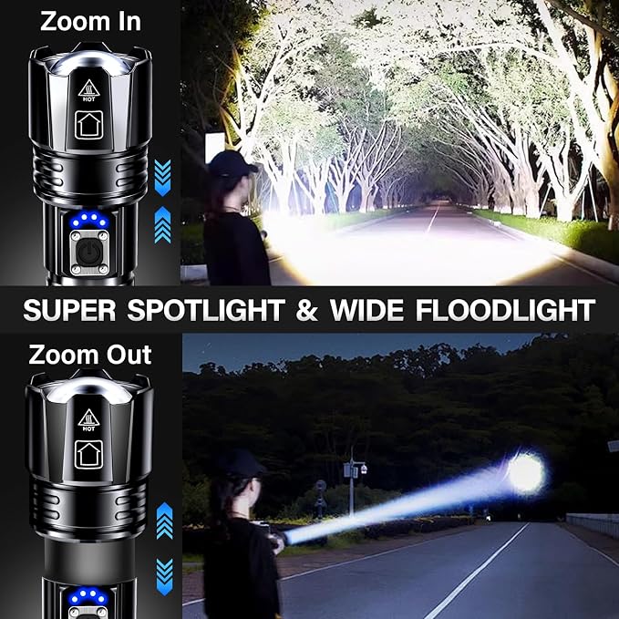 AKNEAR Rechargeable LED Flashlight 99000 High Lumens, Super Bright Flashlights - Image 4