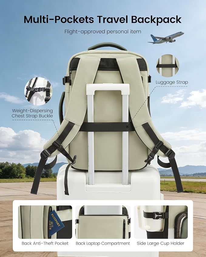 LOVEVOOK Travel Backpack for Women & Men, 50L Large Airline Approved Carry on - Image 6
