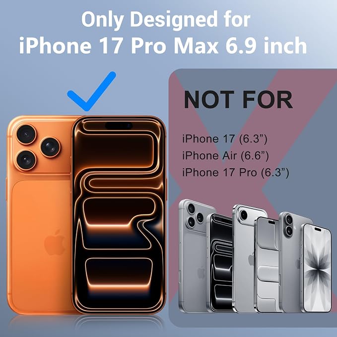 Red2Fire for iPhone 17 Pro Max Case Waterproof, Phone Case 6.9" Black/Clear - Image 7