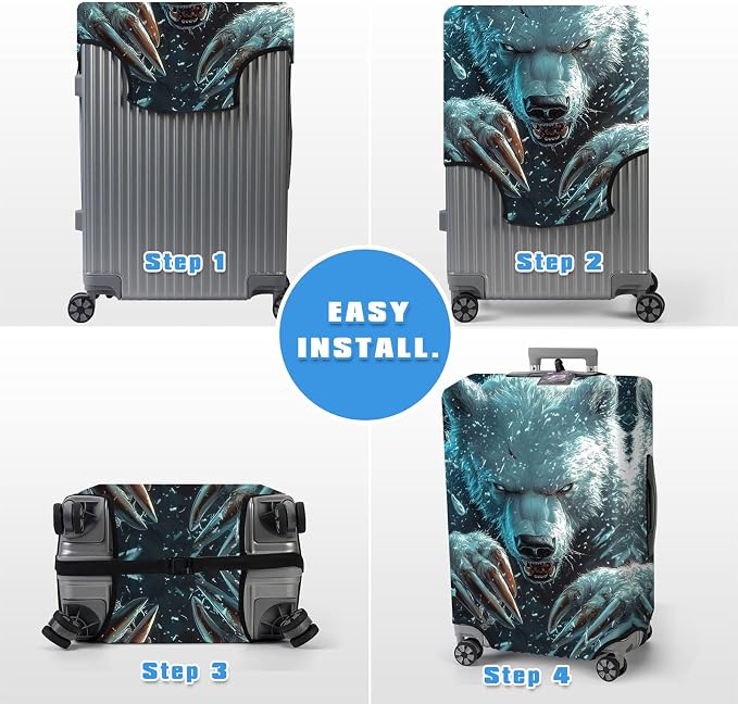 Luggage Cover Protector for 22-24 Inch Suitcases, TSA Approved Elastic Travel - Image 6