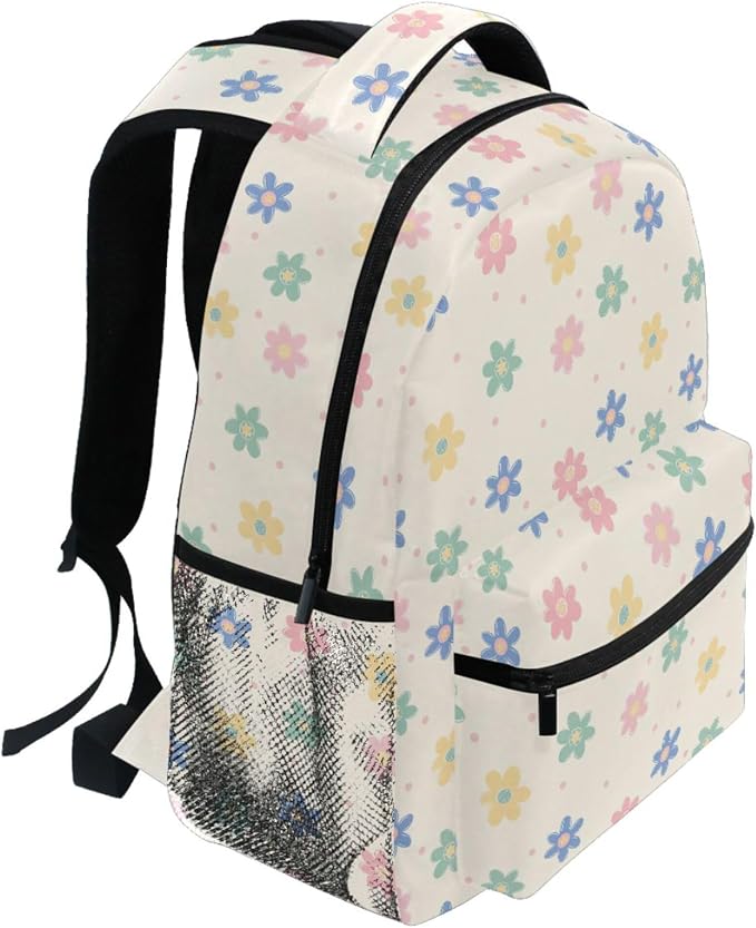 Wamika Daisy Flowers Kids Backpack Floral Orange Chamomile School Backpacks Boy - Image 5