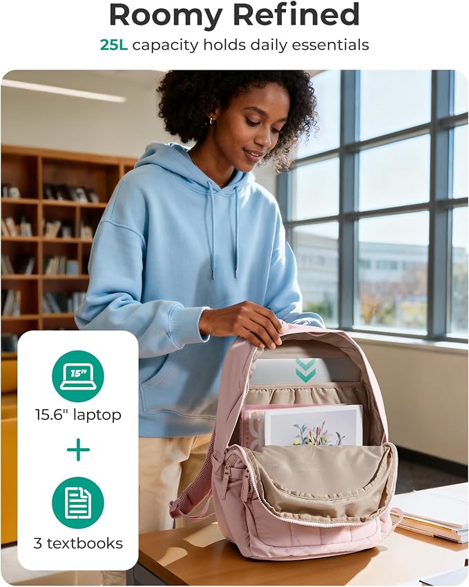 BAGSMART Womens Backpack Travel Laptop Backpack - Image 4