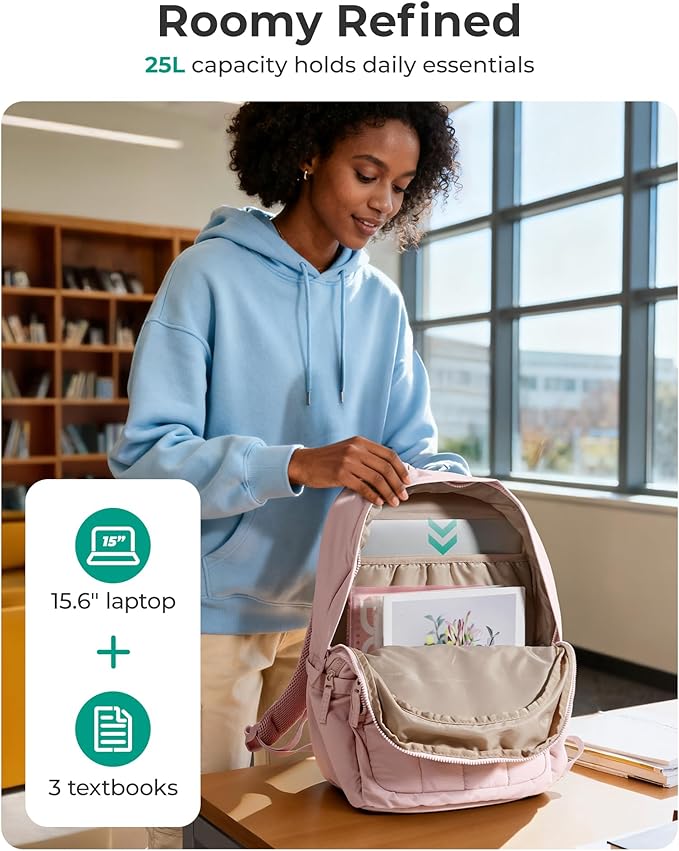 BAGSMART Womens Backpack Travel Laptop Backpack - Image 5